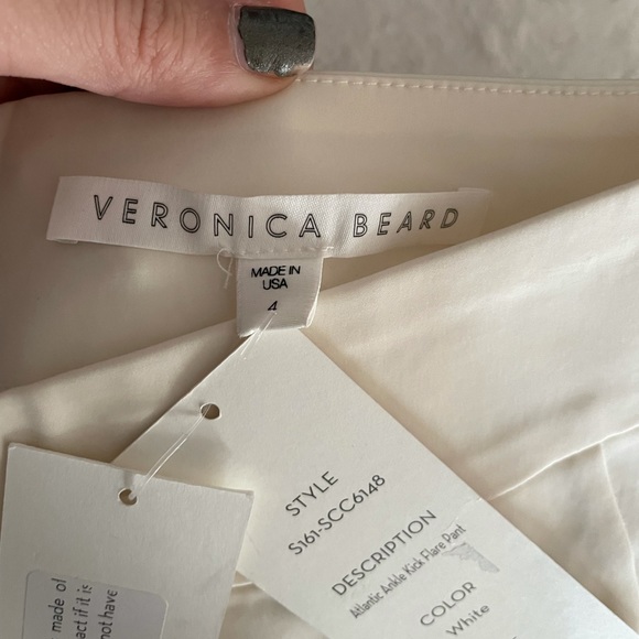 NWT Veronica Beard Atlantic Ankle Kick Flare Pants, Sz 4 - Picture 7 of 8